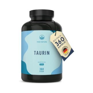 360 kapseln taurin kapseln 2000 mg vegan, hochdosiert, TRUE NATURE®